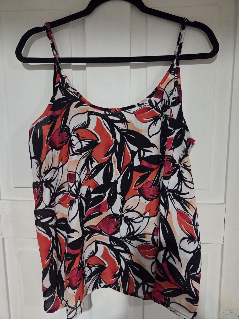 Apt. 9 Floral Spaghetti Strap Tank Top - Red, Black, Cream
